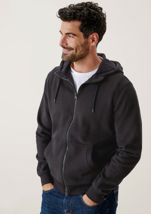 2055093 Sweatshirt jacket with a hood MENS S'OLIVER BLACK