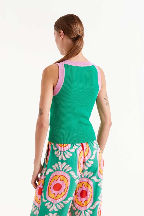 52/C10354 plekto prasino top me roz leptomeries compania fantastica