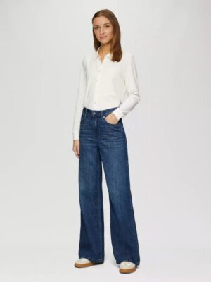 2150417.55z4 psilomero gynaikeio jean s'oliver me fardi mpatzaki Jean s'oliver Regular Fit / High Rise / Wide Leg