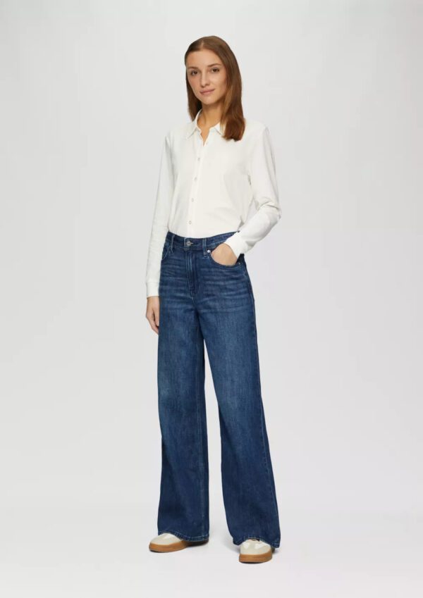2150417.55z4 psilomero gynaikeio jean s'oliver me fardi mpatzaki Jean s'oliver Regular Fit / High Rise / Wide Leg