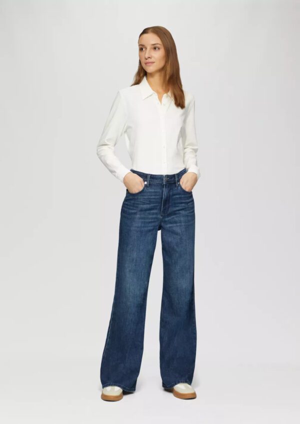 2150417.55z4 psilomero gynaikeio jean s'oliver me fardi mpatzaki Jean s'oliver Regular Fit / High Rise / Wide Leg