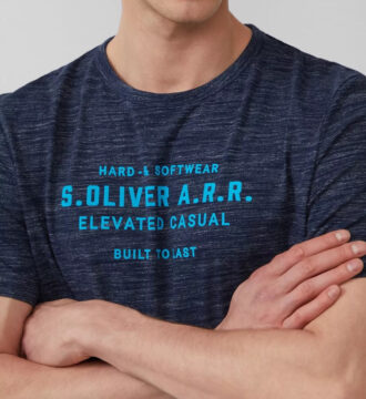 2161564.58D1 andriko skoyro mple t-shirt s'oliver me galazia grammata