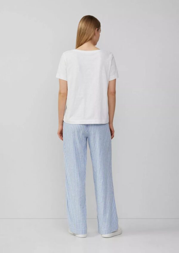 2165872.0100 gynaikeio cotton t-shirt s'oliver me V laimokopsi se lefko xroma
