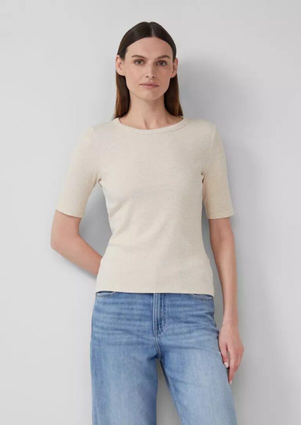 2167897.81W9 gynaikeio kontomaniko rib t-shirt se steni grammi s'oliver