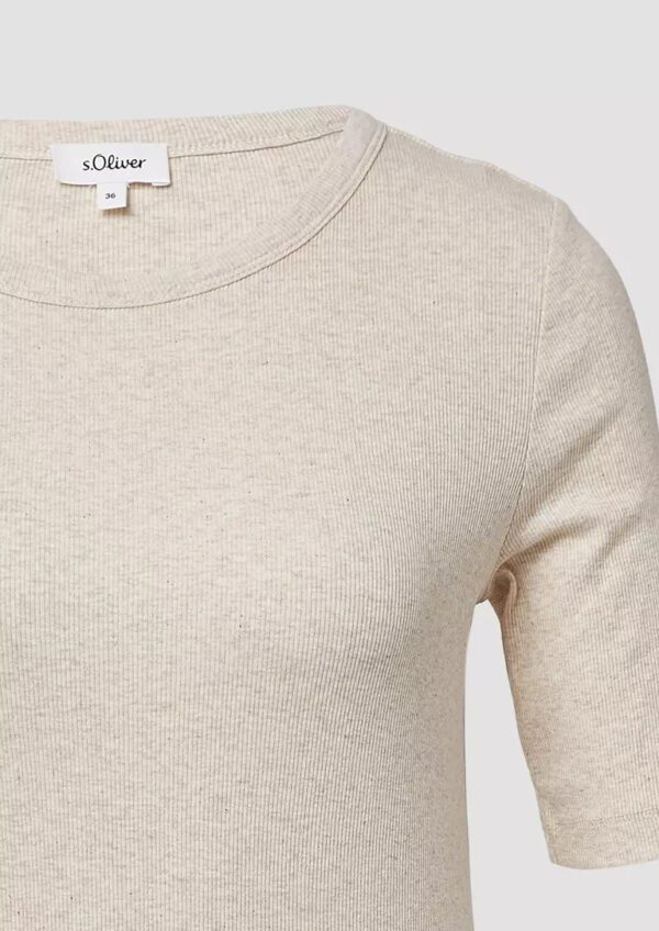 2167897.81W9 gynaikeio kontomaniko rib t-shirt se steni grammi s'oliver