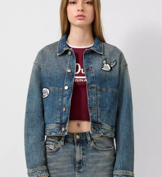 2175589.53Z9 gynaikeio jean denim jacket s'oliver qs x von ducht me patches
