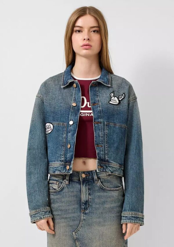 2175589.53Z9 gynaikeio jean denim jacket s'oliver qs x von ducht me patches