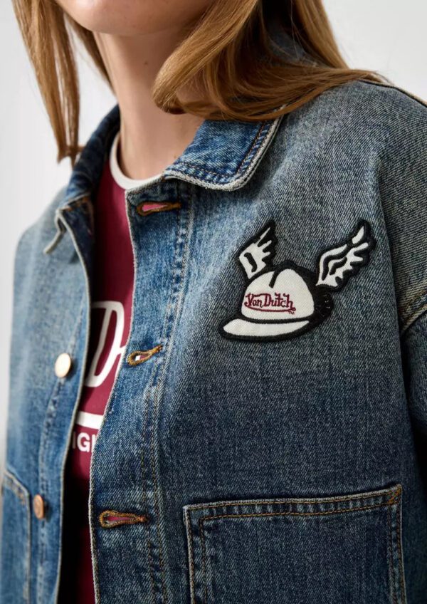 2175589.53Z9 gynaikeio jean denim jacket s'oliver qs x von ducht me patches