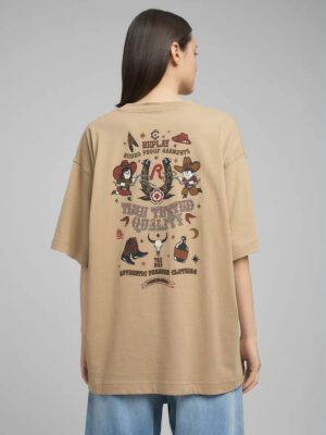 W3399E.000.22658P.614 gynaikeio t-shirt me western print kai loose fit replay