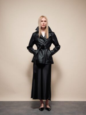 54-101-084 gynaikeio jacket apo dermatini splendid