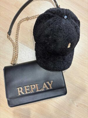 AW4323.000.A1002A.0098 gynaikeio teddy logo cap replay black