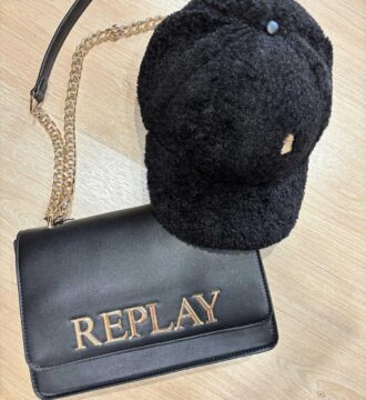 AW4323.000.A1002A.0098 gynaikeio teddy logo cap replay black