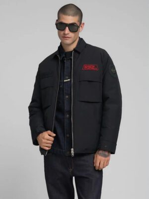 M8471.000.85328.098 andriko replay jacket me giaka gia kai patch grammata