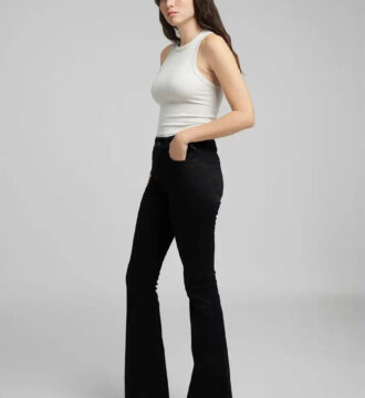 WA534.000.877.801.098 gynaikeio flare jean replay black slim fit