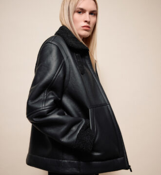 54-101-061 gynaikeio splendid konto jacket dermatinis me mavri goynini ependish