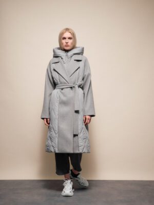 54-101-054 splendid makry palto gynaikeio se gkri xroma