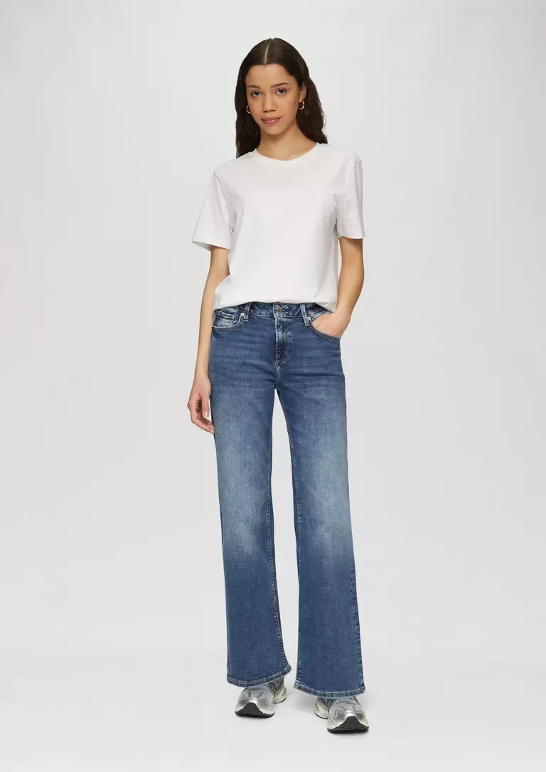 CATIE JEAN S’OLIVER: slim fit / mid rise / wide leg 2163062 gynaikeio jean panteloni catie s'oliver se steni grammi me fardy podi