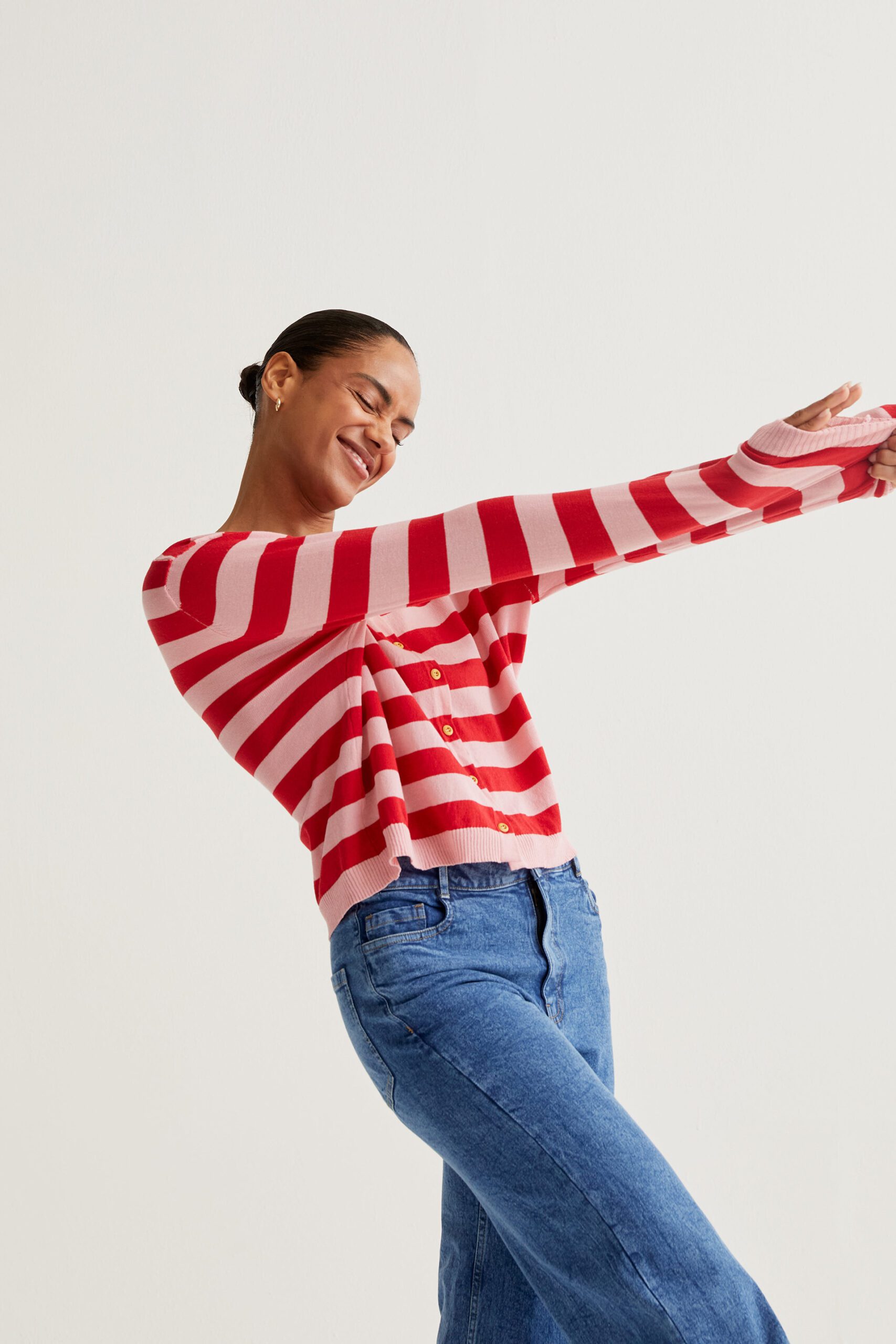 ΖΑΚΕΤΑ COMPANIA FANTASTICA 61C/10416 gynaikeia plekti zaketa compania fantastica me kokkini kai riz riga kai prasinh leptomereia