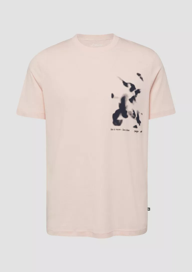 T-SHIRT S’OLIVER 2176161.42D2 kontomaniko andriko t-shirt s'oliver se roz anoikto xroma