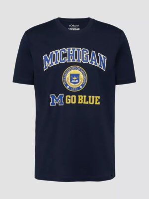 2176162 navy andriko t-shirt s'oliver me collegiaki stampa