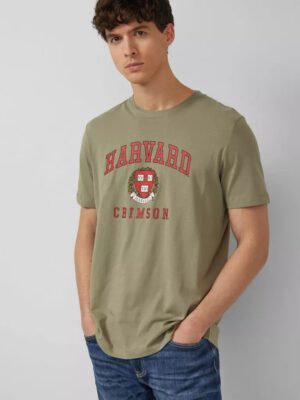 2176162 chaki andriko t-shirt s'oliver me collegiaki stampa