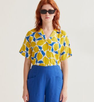 61C/40001 gynaikeio kontomaniko poukamiso compaia fantastica me print apo lemonia