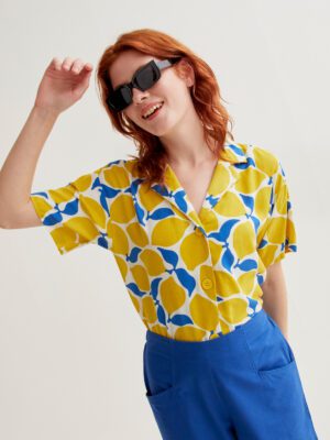 61C/40001 gynaikeio kontomaniko poukamiso compaia fantastica me print apo lemonia