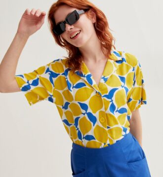 61C/40001 gynaikeio kontomaniko poukamiso compaia fantastica me print apo lemonia