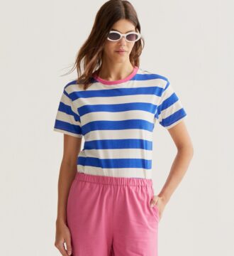 61C/42012 mple rige t-shirt compania fantastica me roz leptomeria sti laimokopsi