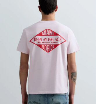 M3344.000.2660.062 andriko roz t-shirt replay me stampa miami