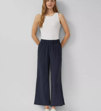 2174667 gynaikeia yfasmatini culotte apo viskozi se mple skouro xroma