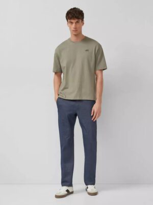 2176093 andriko chinos panteloni s'oliver me elastiki mesh se mple xroma