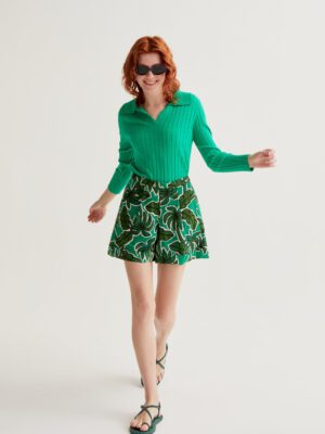 61C/43006 compania fantastica shorts vermoyda me palm tree print foinikes