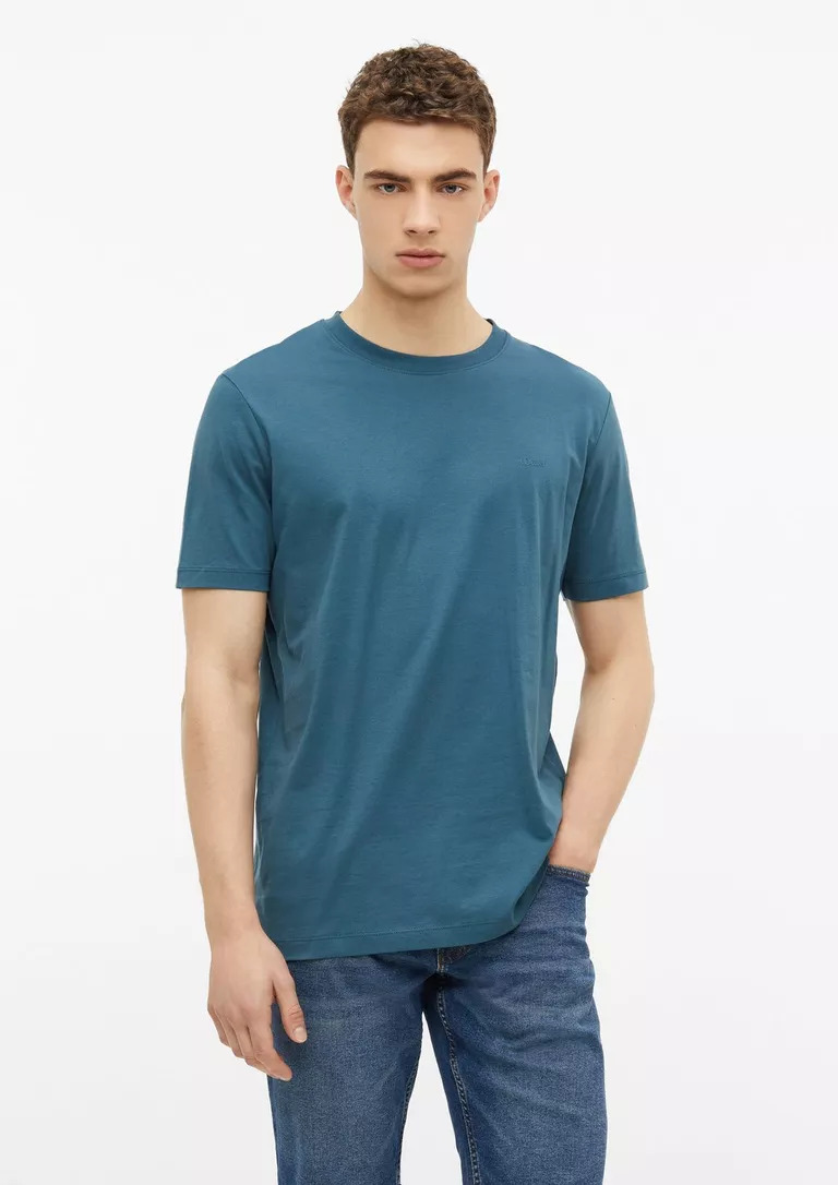 T-SHIRT S’OLIVER 2178919.5548 andriko monoxromo kontomaniko t-shirt s'oliver se petrol xroma