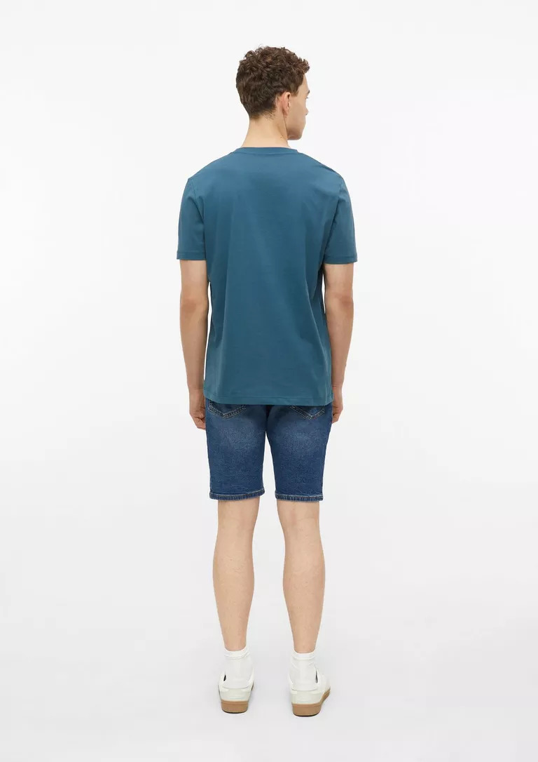 T-SHIRT S’OLIVER 2178919.5548 andriko monoxromo kontomaniko t-shirt s'oliver se petrol xroma