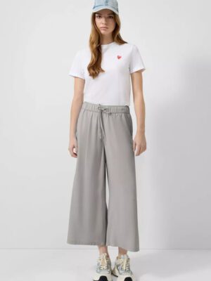 2179930 gynaikeia pantelona apo viscose se grey xroma me lastixo
