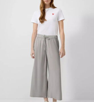 2179930 gynaikeia pantelona apo viscose se grey xroma me lastixo