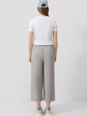 2179930 gynaikeia pantelona apo viscose se grey xroma me lastixo
