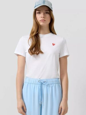 2179980.01D1 gynaikeio kontomaniko t-shirt s'oliver se lefko xroma me kentiti fraoula