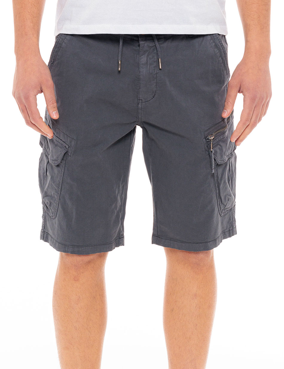 CARGO SHORTS SPLENDID 49.221.016 andriki cargo vermouda splendid se gkri skouro xroma me lastixo sti mesi kai koumpi