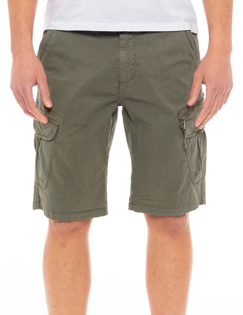 CARGO SHORTS SPLENDID 49.221.016 andriki cargo vermouda splendid se xaki xroma me lastixo sti mesi kai koumpi