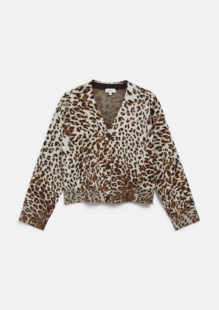 ZAKETA ΜΕ ANIMAL PRINT S’OLIVER 2180591 gynaikeia zaketa se animal print apoxrosh s'oliver