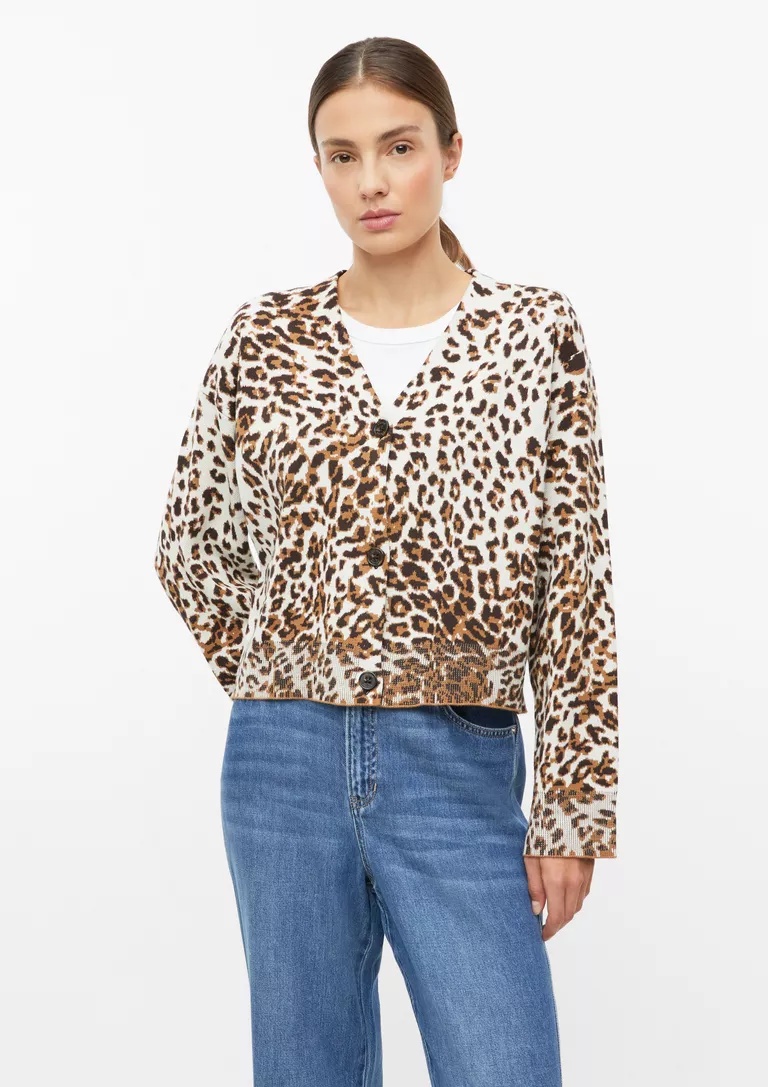 ZAKETA ΜΕ ANIMAL PRINT S’OLIVER 2180591 gynaikeia zaketa se animal print apoxrosh s'oliver
