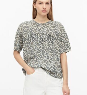 2180632 gynaikeio oversized t-shirt leopard print s'oliver