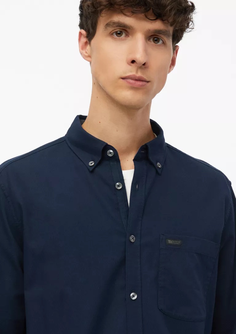 ΠΟΥΚΑΜΙΣΟ S’OLIVER: Regular Fit 2181242.5978 andriko mple monoxromo poukamiso s;oliver me tsepaki se regular grammi