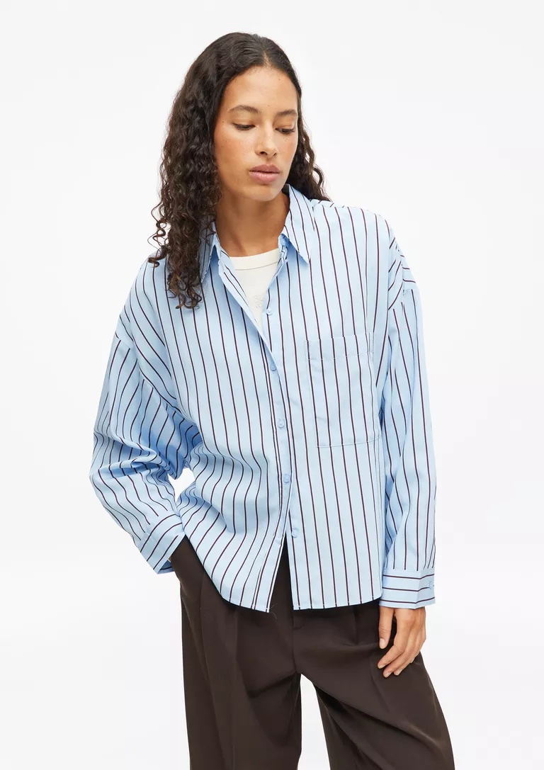 OVERSIZED ΠΟΥΚΑΜΙΣΟ S’OLIVER 2182857 gynaikeio oversized poykamiso s'oliver galazio me mpornto riga