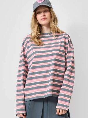 2183451.98G0 rige oversized gynaikeio makrimaniko t-shirt s;oliver