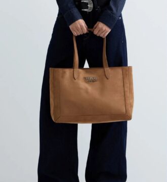 FW01AL.000.A7243S.C06B gynaikei replay tote bag se skouro mpez xroma kai veloudini yfi