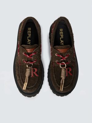 GWLB1.000.C0000L.C06D suede loafers replay gynaikeia