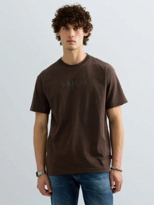 M12BE.002.00QMJ.C073 andriko replay logo t-shirt se xroma kafe